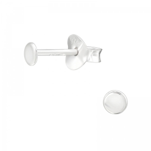 PLAT RONDJE ZILVER - 925 SILVER EAR STUDS 