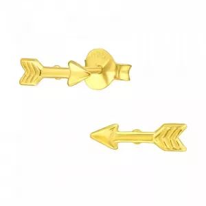 PIJL GOUD - 925 SILVER EARSTUDS - GOLD VERGULD + E-COAT 