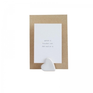 KAARTENHOUDER CLAIRE WITH CARD - GELUK IS HOUDEN VAN DAT WAT ER IS 