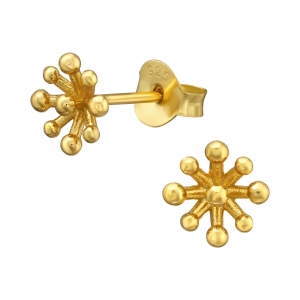 BLOEM - 925 SILVER STERLING - GOUD VERGULD + E-COAT GOUD