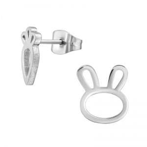 KONIJN & WORTEL - STAINLESS STEEL EAR STUDS 