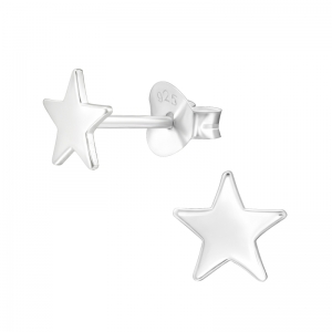 ZILVER STER - 925 SILVER EAR STUDS 