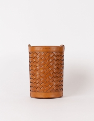 ZOLA - COGNAC - CLASSIC WOVEN LEATHER COGNAC