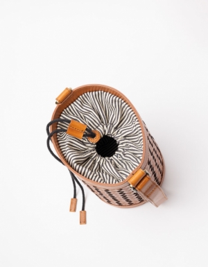 ZOLA - COGNAC - CLASSIC WOVEN LEATHER COGNAC