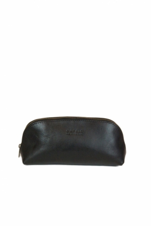 PENCIL CASE LARGE - BLACK CLASSI LEATHER ZWART