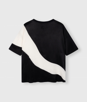 TEE BLOUSE CONTRAST BLACK