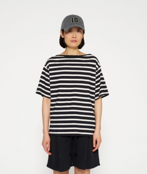 SHORT SLEEVE TEE STRIPES BLACK/LIGHT NAT