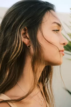 SMALL CIRCLE EARRINGS SILVER