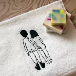 GASTENDOEKJES - SET VAN 2 - NAKED COUPLE BACK 