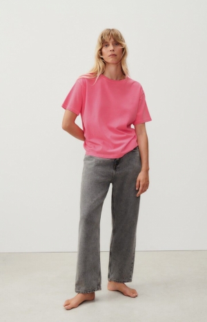 FIZVALLEY - T-SHIRT ROSE/FLUO