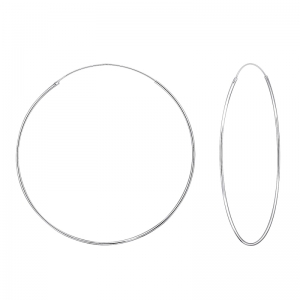 ZILVEREN OORBELLEN 80mm Ear HOOPS - 925 STERLING SILVER SILVER