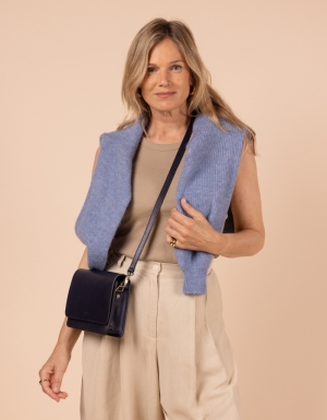 AUDREY MINI - MIDNIGHT BLUE CLASSIC LEATHER - 2 STRAPS MIDNIGHT BLUE