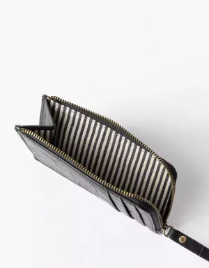 LOLA COIN PURSE BLACK - CROCO CLASSIC LEATHER BLACK