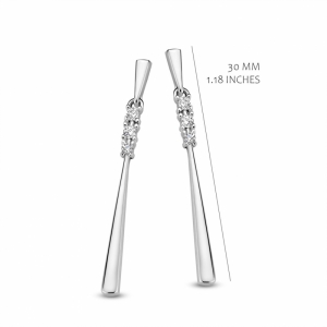 WHITE PLATED SET WITH CZ ZILVER