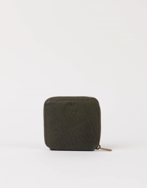 SONNY SQUARE WALLET - LANIUS - DARK OLIVE SOFT GRAIN LEATHER OLIVE