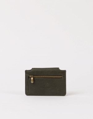 HARMONICA WALLET - LANIUS - DARK OLIVE SOFT GRAIN LEATHER OLIVE