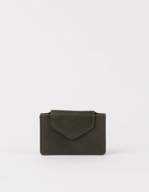 HARMONICA WALLET - LANIUS - DARK OLIVE SOFT GRAIN LEATHER OLIVE