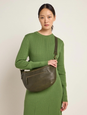 DREW BUM BAG - LANIUS - DARK OLIVE SOFT GRAIN LEATHER OLIVE