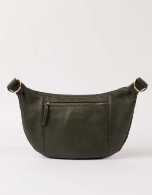 DREW BUM BAG - LANIUS - DARK OLIVE SOFT GRAIN LEATHER OLIVE