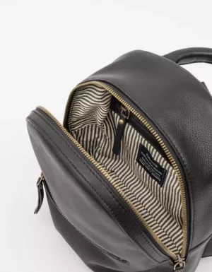 IVY MINI BACKPACK - BLACK SOFT GRAIN LEATHER BLACK