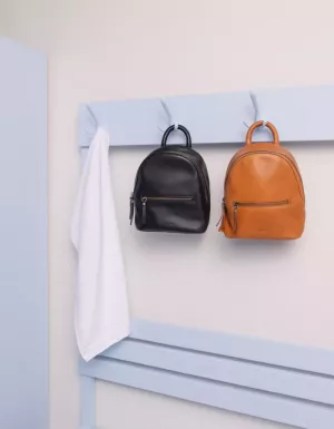 IVY MINI BACKPACK - BLACK SOFT GRAIN LEATHER BLACK