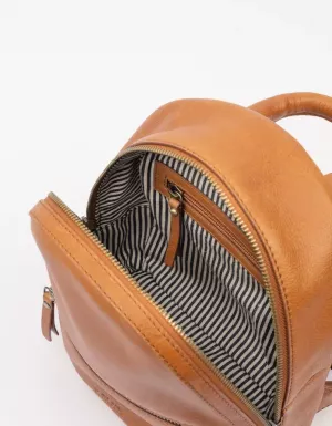 IVY MINI BACKPACK - WILD OAK SOFT GRAIN LEATHER BRUIN
