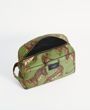 OLIVE LEOPARD - LARGE TOILETRY BAG OLIVE LEOPARD