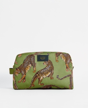 OLIVE LEOPARD - LARGE TOILETRY BAG OLIVE LEOPARD