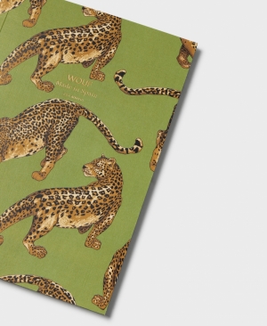 OLIVE LEOPARD - A5 PAPER NOTEBOOK OLIVE LEOPARD