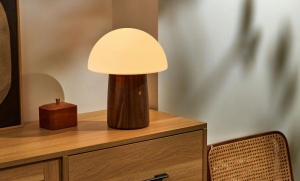 ALICE MUSHROOM LAMP - LARGE WALNUT 