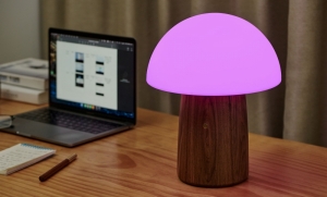 ALICE MUSHROOM LAMP - LARGE WALNUT 