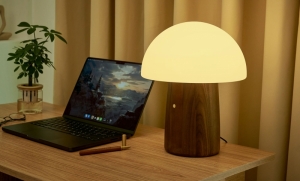 ALICE MUSHROOM LAMP - LARGE WALNUT 