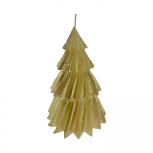 CANDLE WINDY TREE L GOLD