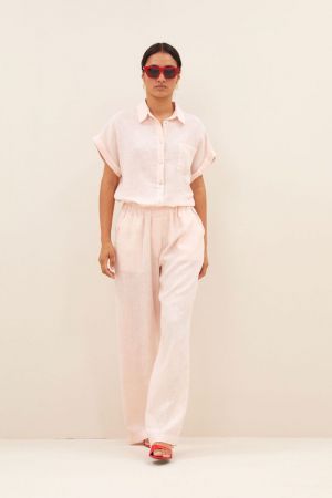 ROBYN LINEN PANTS CIPRIA PINK