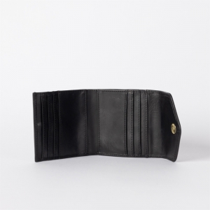 GEORGIES WALLET - BLACK STROMBOLI LEATHER BLACK