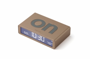FLIP DIGITAL ALARM CLOCK CLASSIC GOLD