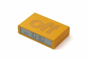 FLIP DIGITAL ALARM CLOCK YELLOW