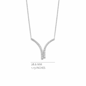 RODHIUM PLATED SET WITH WHITE CZ SILVER