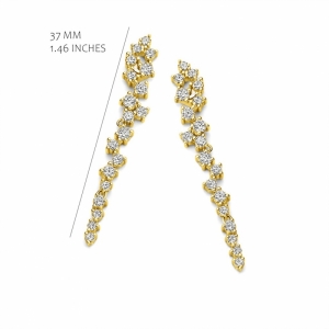 GOLD PLATED SET WITH WHITE CZ GOLD
