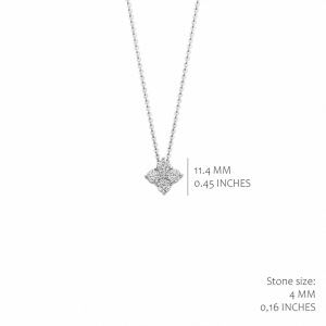 RHODIUM PLATED WITH WHITE CZ SILVER