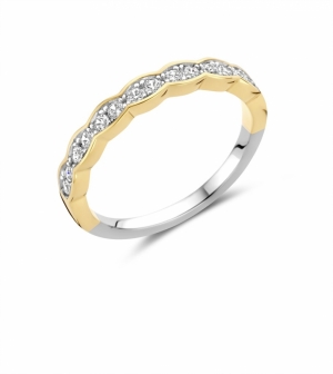 GOLD PLATED SET WITH WHITE CZ GOLD