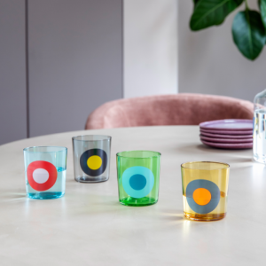 GLAZEN DOTS, SET VAN 4 NO.1 
