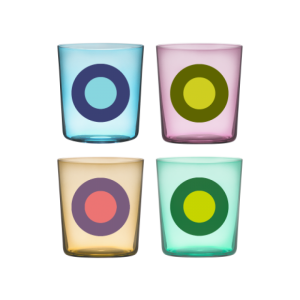 GLAZEN DOTS, SET VAN 4 NO.2 