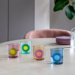 GLAZEN DOTS, SET VAN 4 NO.2 