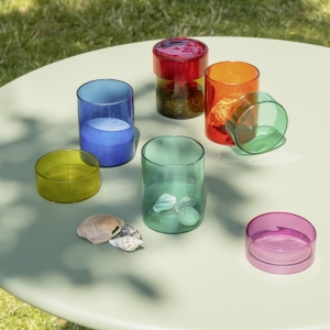 GLAZEN POT - SET VAN 4 