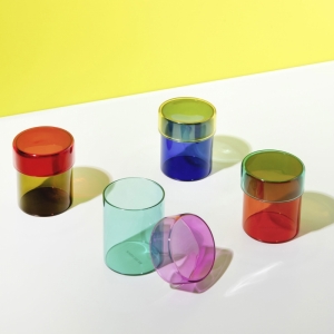 GLAZEN POT - SET VAN 4 
