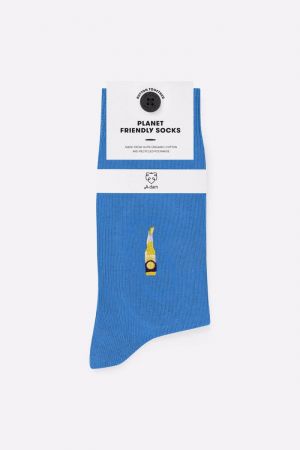 CASUAL SOCKS BLUE BEER 
