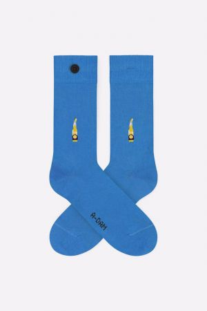 CASUAL SOCKS BLUE BEER 