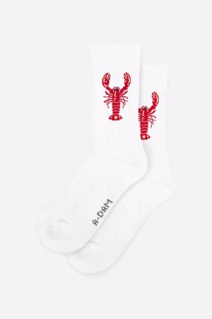 CREW SOCKS WHITE LOBSTER 