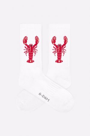 CREW SOCKS WHITE LOBSTER 